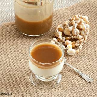 Coconut Panna Cotta with Coconut Caramel Sauce