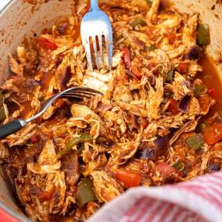 Dutch Oven Shredded Chicken (For Tacos, Gyros, Sandwiches & More!)