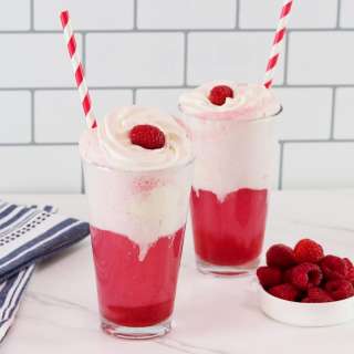 Berry Vanilla Ice Cream Float