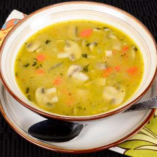 Chicken, Mushroom, and Rice Soup