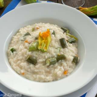Zucchini Flower and Stracchino Risotto