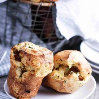 Ham and Gruyere Savory Popovers