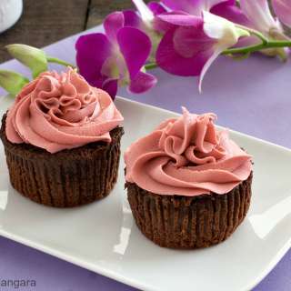 Orchid and Chocolate Cupcakes
