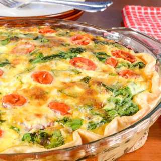 Italian Sausage, Tomato, and Spinach Quiche