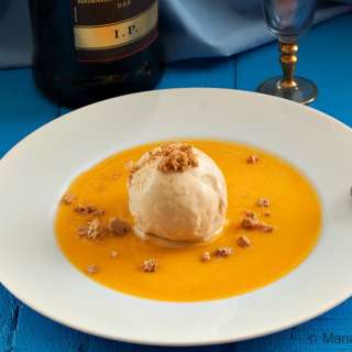 Marsala Gelato with Pumpkin Sauce