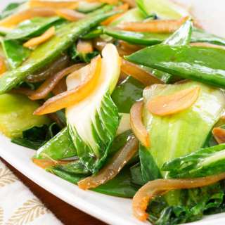 Sautéed Bok Choy with Snow Peas