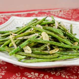 Roasted Green Beans with Herbs, Shallots, and Garlic