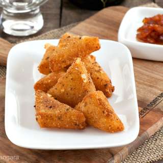 Fried Manchego with Tomato and Orange Blossom Jam