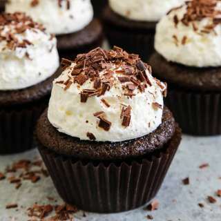 Chocolate Cupcakes with Fluffy Marshmallow Buttercream