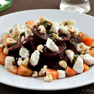 Beet and Goat’s Cheese Salad with Mint Balsamic Vinaigrette