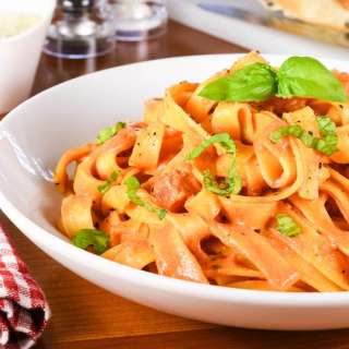 Fettuccine with Vodka Sauce
