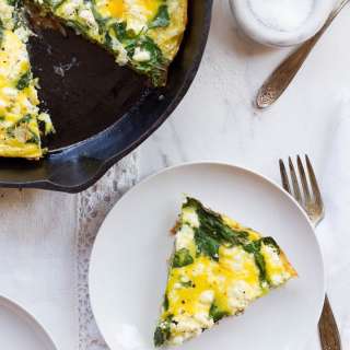 Potato Crusted Spinach Frittata