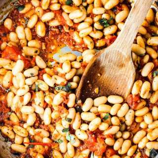 Sautéed White Beans with Garlic, Sage and Tomatoes