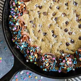 Brown Butter Chocolate Chip Skillet Cookie