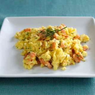Smoked Salmon Goat Cheese Scramble