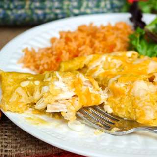 Green Chili Chicken Enchiladas