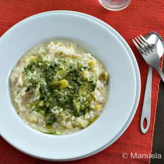 Risotto with Zucchini and Pesto