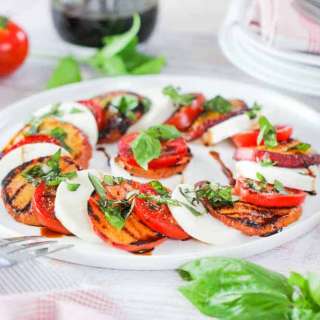 Classic Caprese Salad with Grilled Peaches