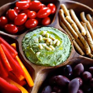 White Bean Basil Pesto Hummus