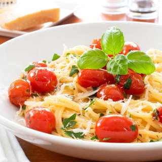 Garlic Butter and Burst Tomato Spaghetti with Fresh Herbs