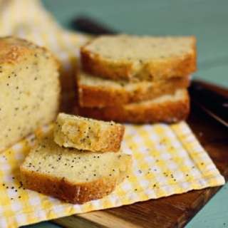 Almond Poppy Seed Bread with Lemon Glaze