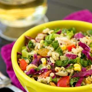 Chopped Chicken and Couscous Salad with Sweet Basil Dressing
