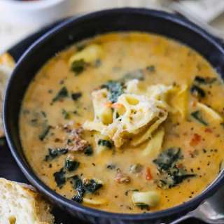 Creamy Tortellini Soup with Spinach and Sausage