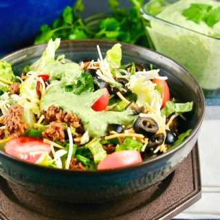 Taco Salad with Creamy Cilantro Dressing