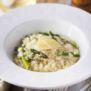 Slow Cooker Asparagus Risotto