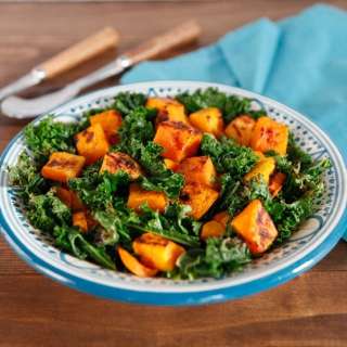 Butternut Squash and Crispy Kale Bake