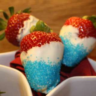 Patriotic Chocolate Covered Strawberries