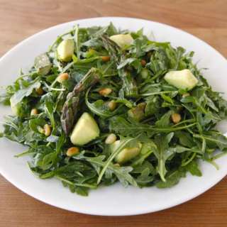 Roasted Asparagus, Avocado and Arugula Salad