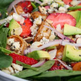 Spinach Strawberry Salad with Shrimp