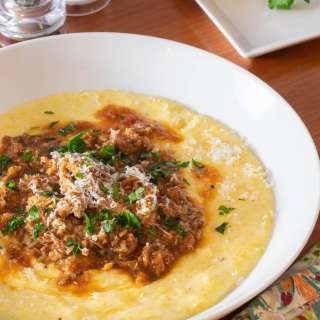Pork Ragù over Creamy Polenta
