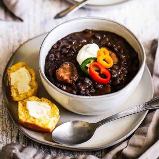 Black Bean with Andouille Sausage Soup