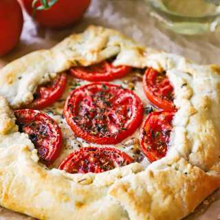 Tomato Galette with Gruyere and Caramelized Onione