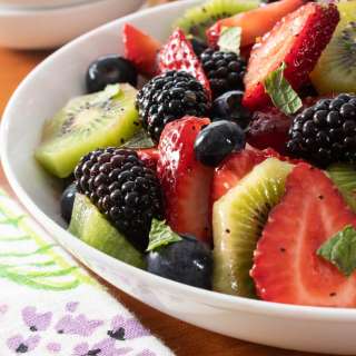 Easy Fruit Salad with Orange Poppy Seed Dressing