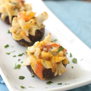 Crab stuffed portabella mushrooms
