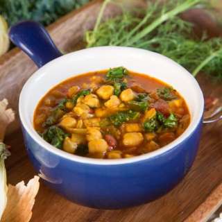 Chickpea Kale and Fire Roasted Tomato Soup