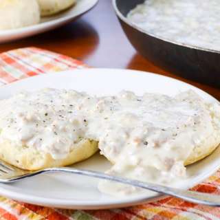 Sausage Gravy with Biscuits