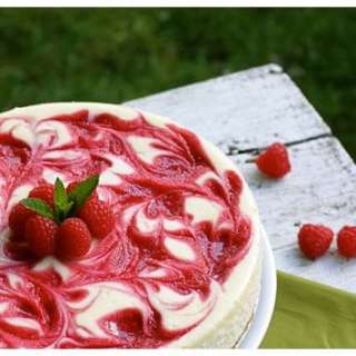 Raspberry Swirl Cheesecake
