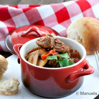 Capsicum and Mushroom Beef Stew