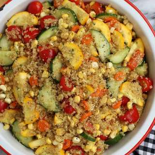 End of Summer Quinoa Salad with Sweet Curry Vinaigrette
