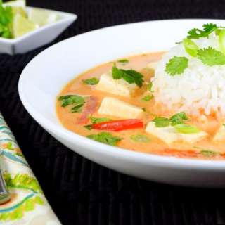 Coconut-Poached Tofu with Lemongrass and Red Curry