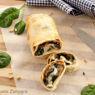 Spinach, Pear and Taleggio Strudel