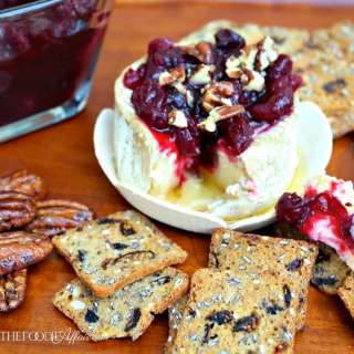 Baked Brie with Cranberry Sauce