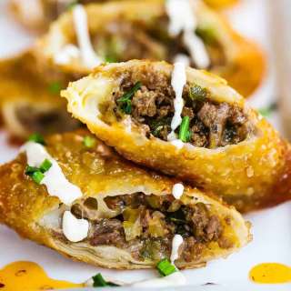 Philly Cheesesteak Egg Rolls