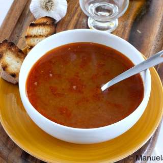 Fish Broth with Garlic Crostini