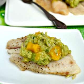 Baked tilapia with Avocado Mango Salsa