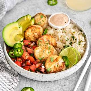 Tex Mex Scallop Rice Bowls